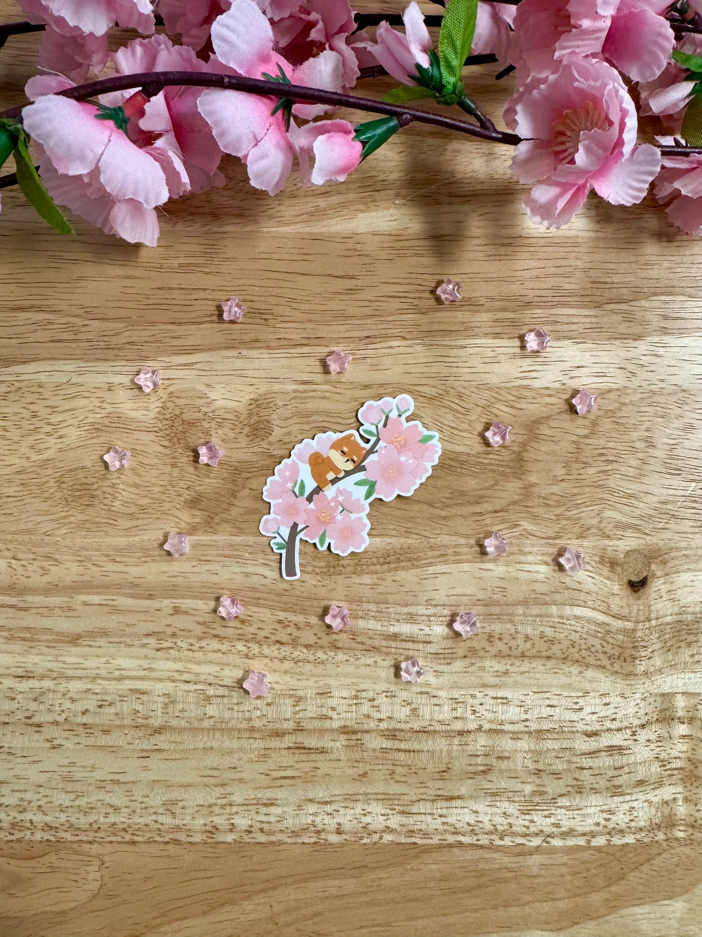 Shiba Flower Stickers