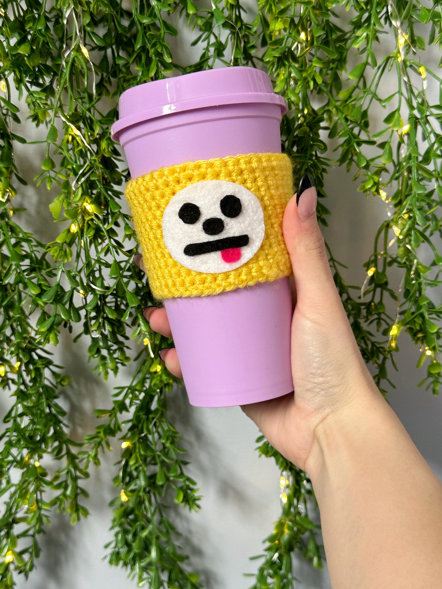 BT21 Crochet Cup Cozy