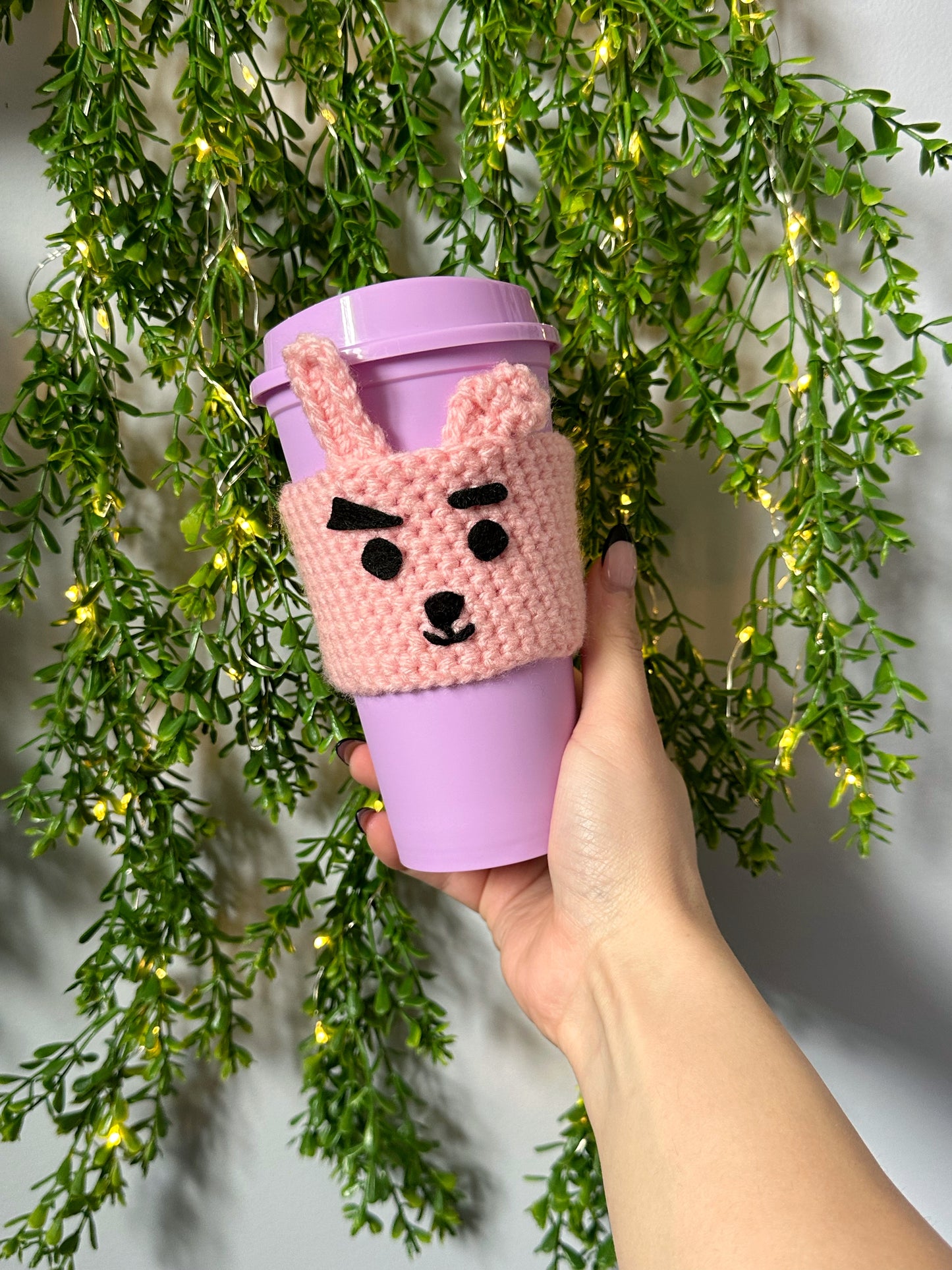 BT21 Crochet Cup Cozy