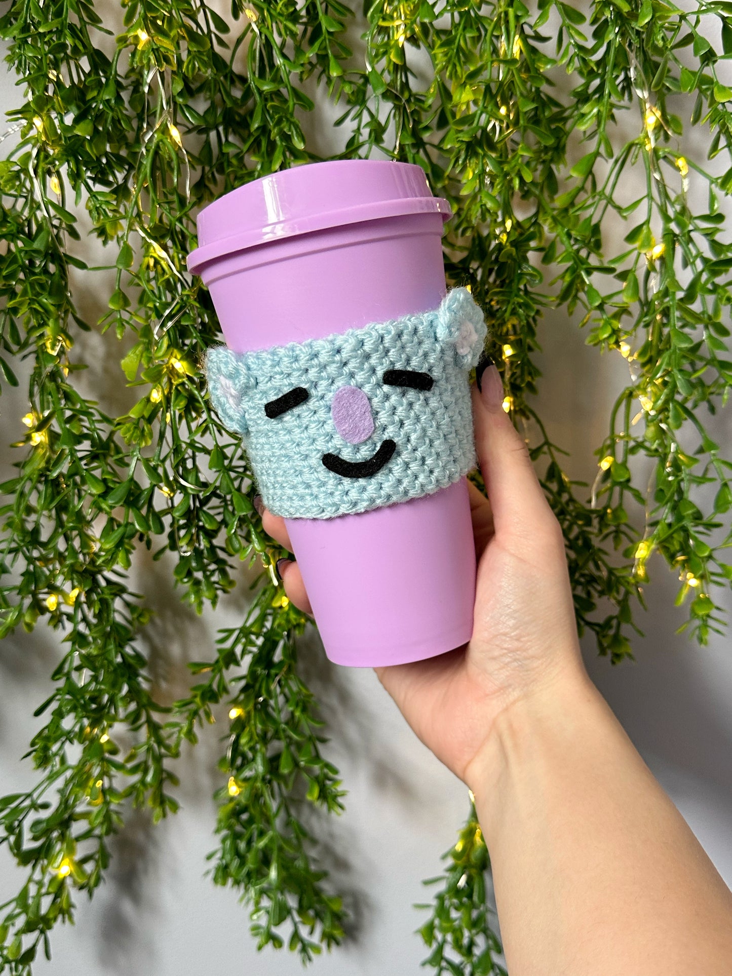 BT21 Crochet Cup Cozy