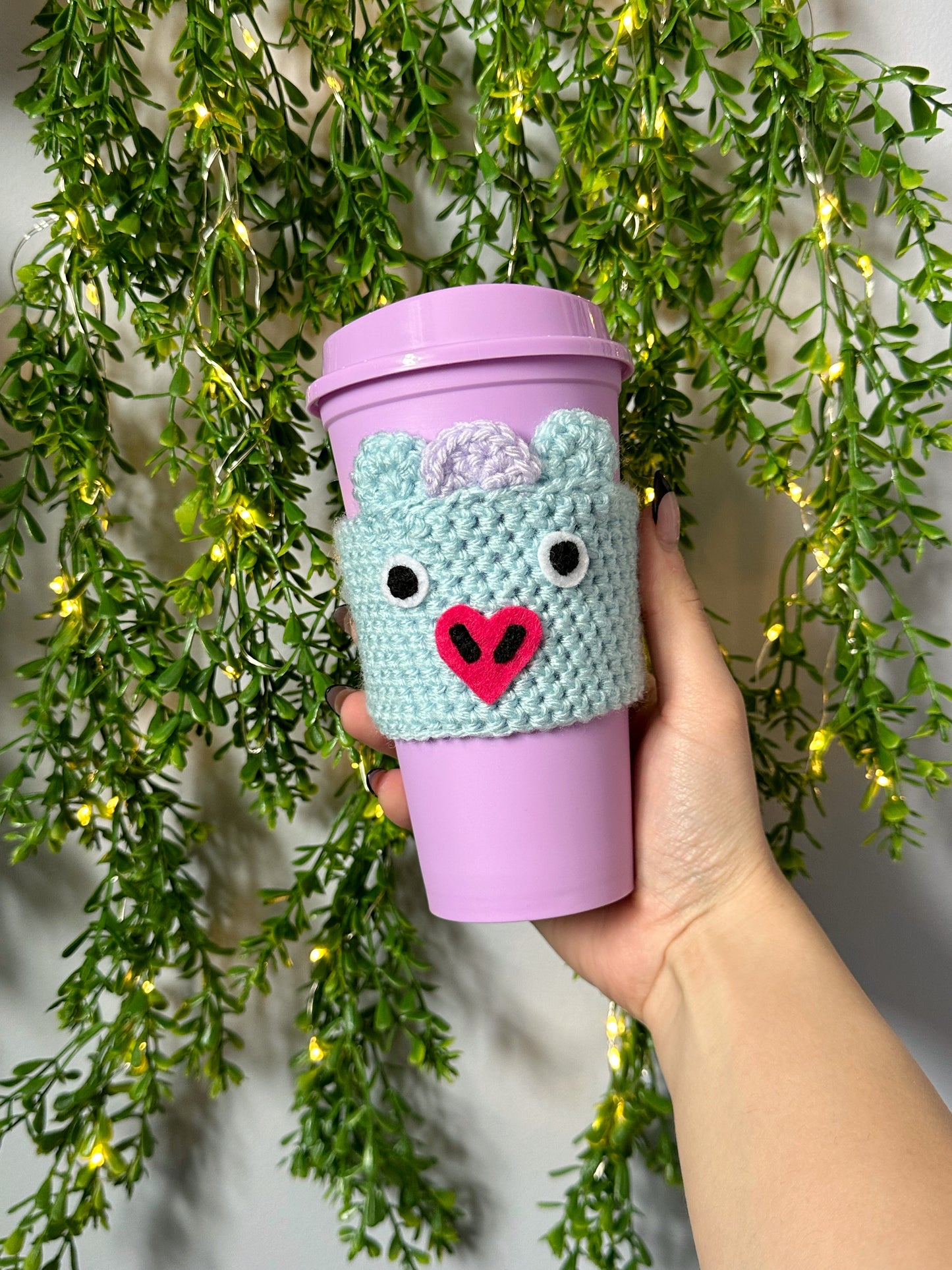 BT21 Crochet Cup Cozy